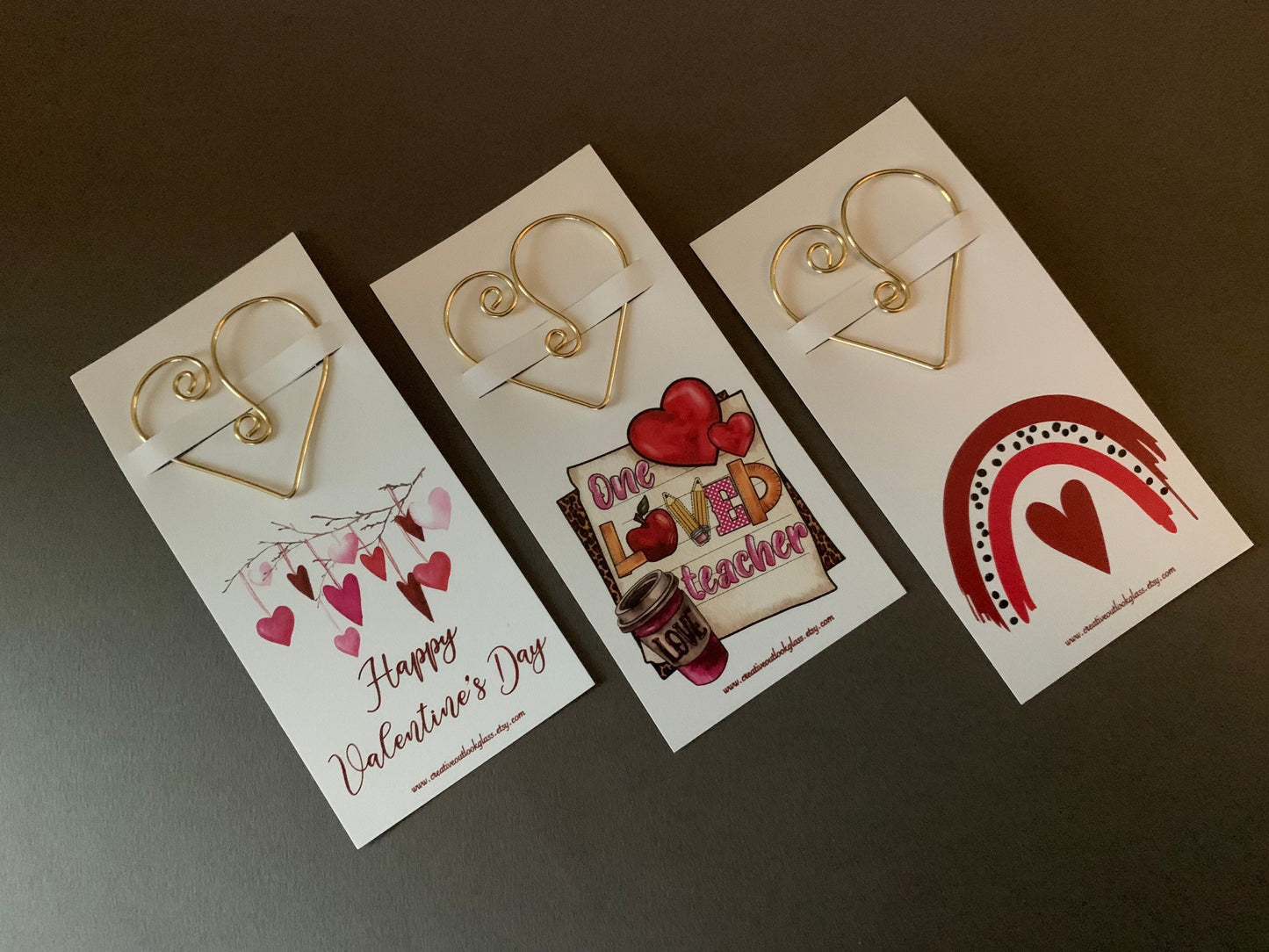 Gift for Teacher, Small Teacher Thank You Teacher Gift, Heart Bookmark, Inexpensive Teacher Appreciation Gift
