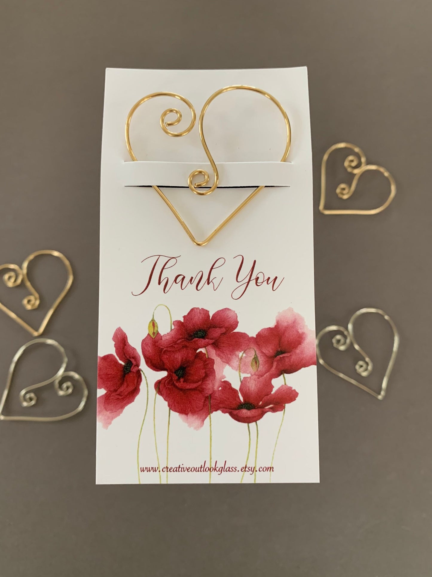 Heartfelt Gratitude: Metal Thank You Bookmark & Card – Small Token of Appreciation