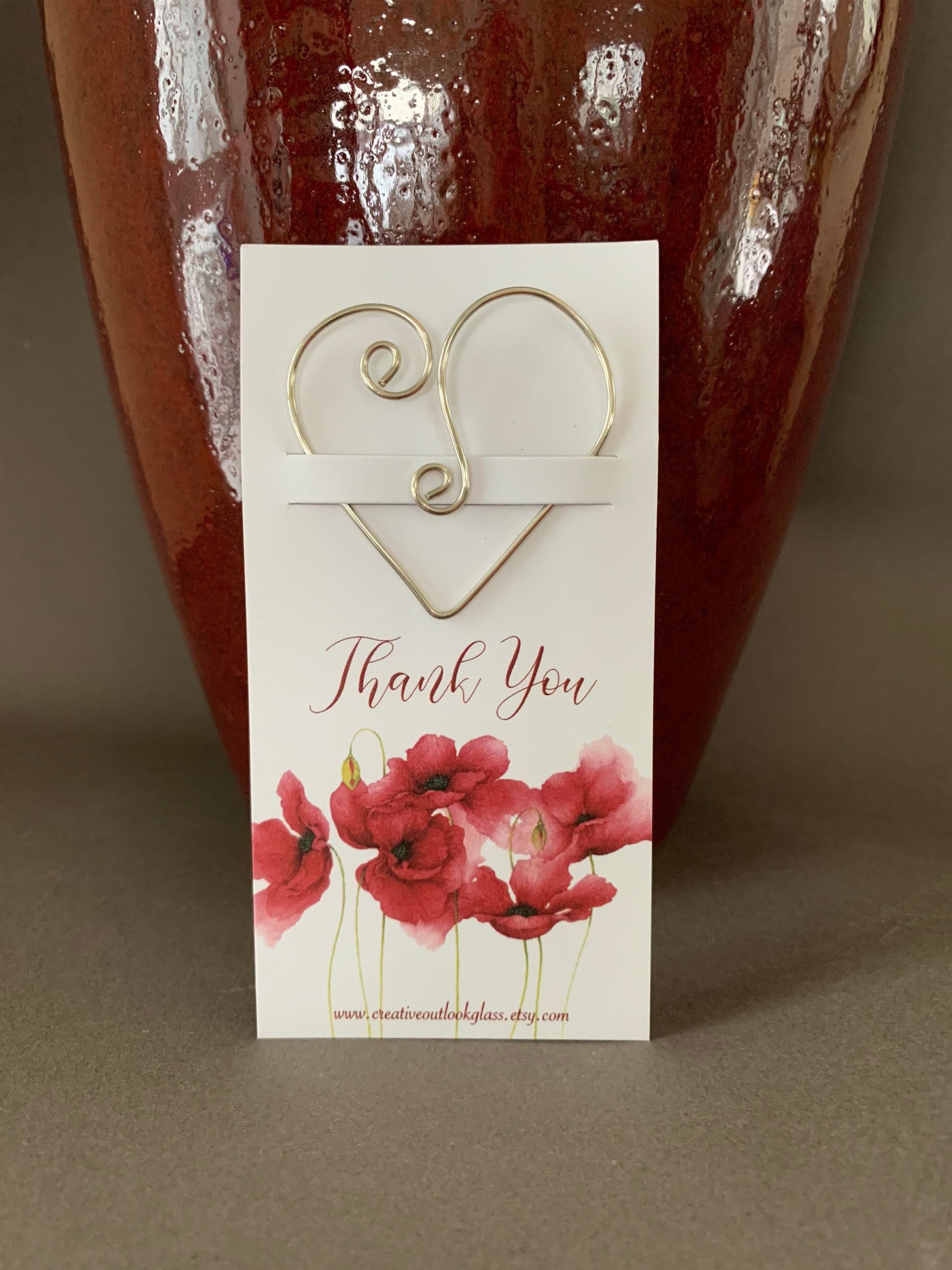 Heartfelt Gratitude: Metal Thank You Bookmark & Card – Small Token of Appreciation