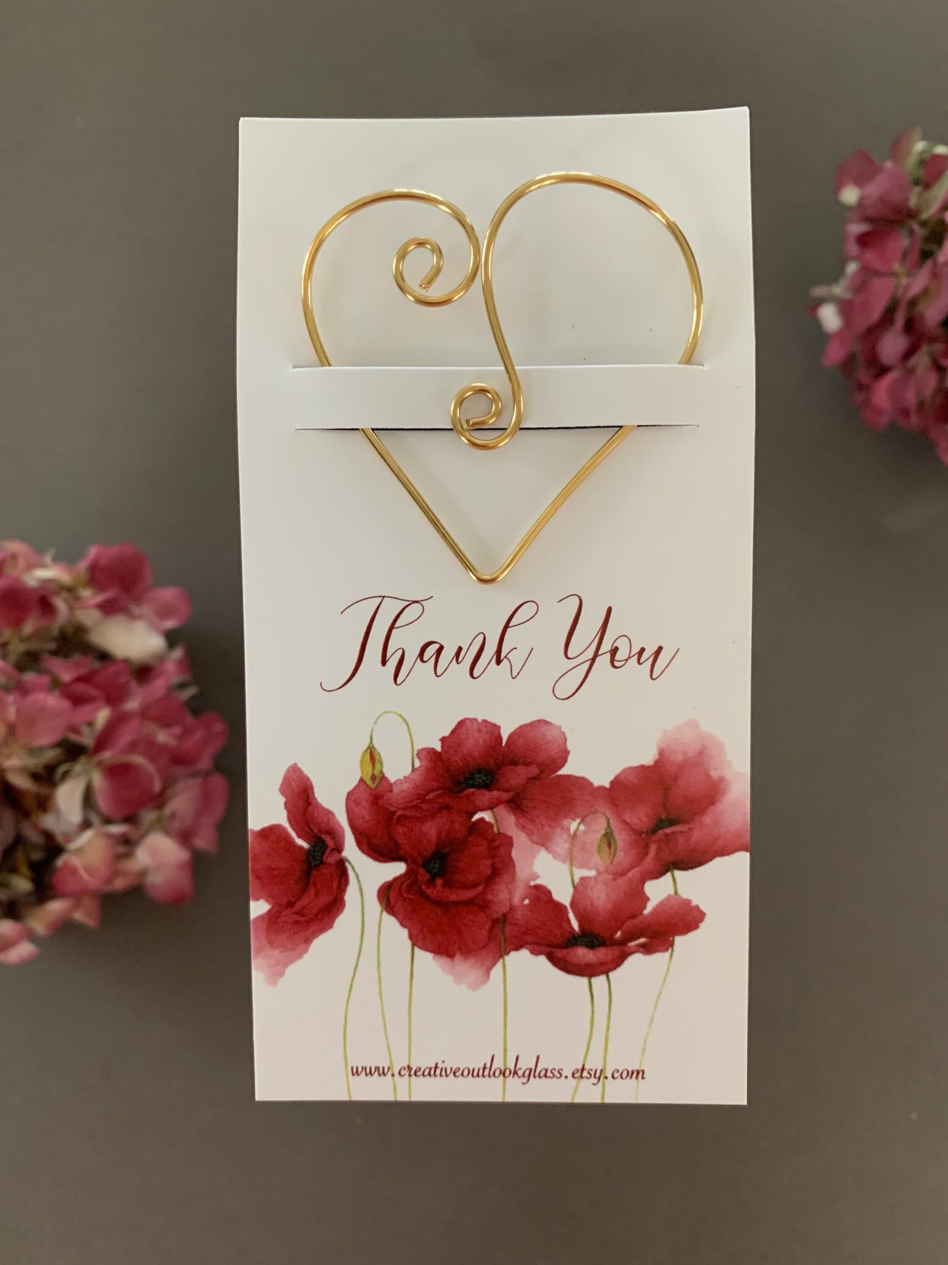 Heartfelt Gratitude: Metal Thank You Bookmark & Card – Small Token of Appreciation