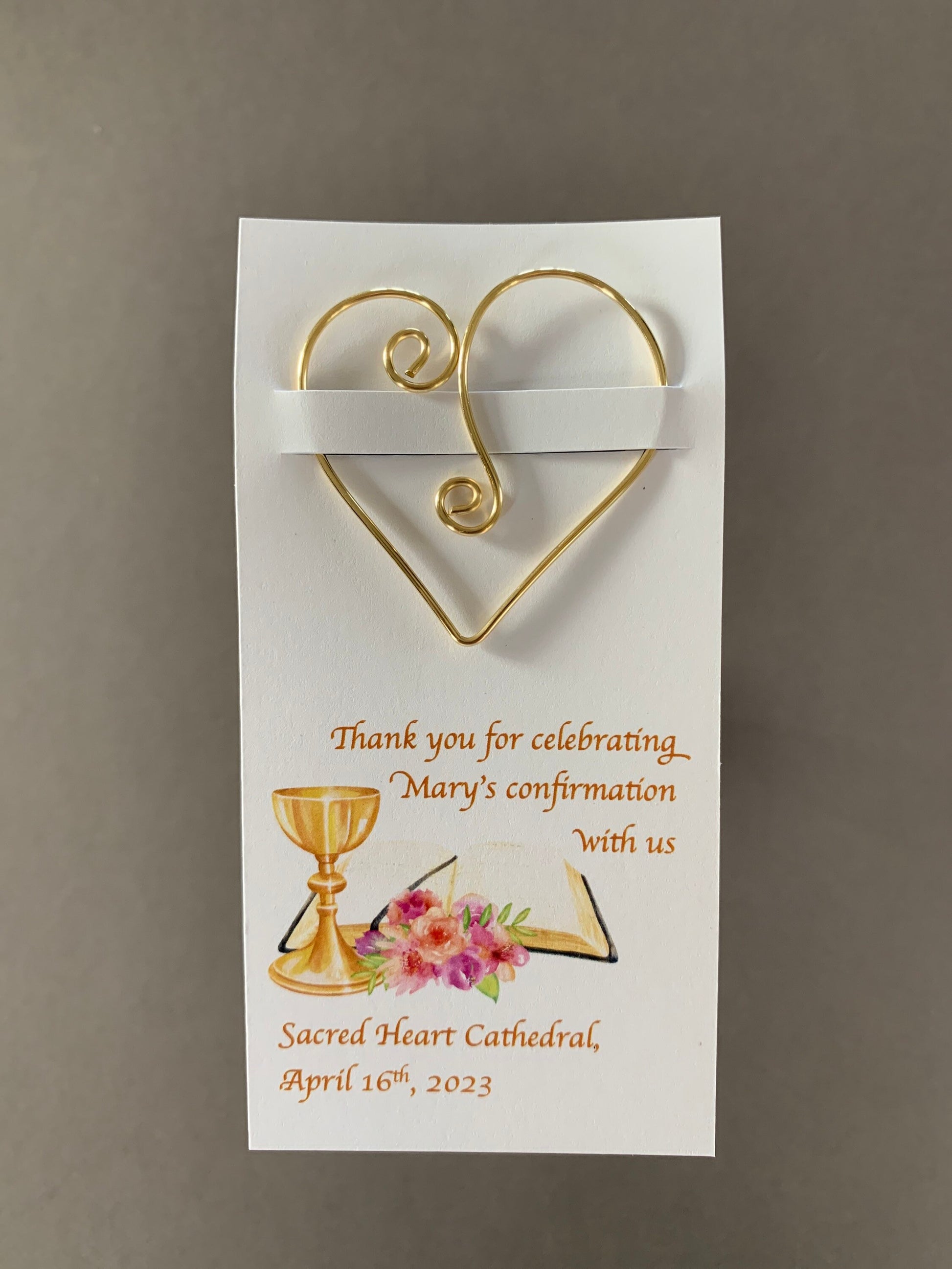 Personalized Confirmation Gifts, Favors for Communion and Confirmation, Religious Gifts, Cross Bookmarks