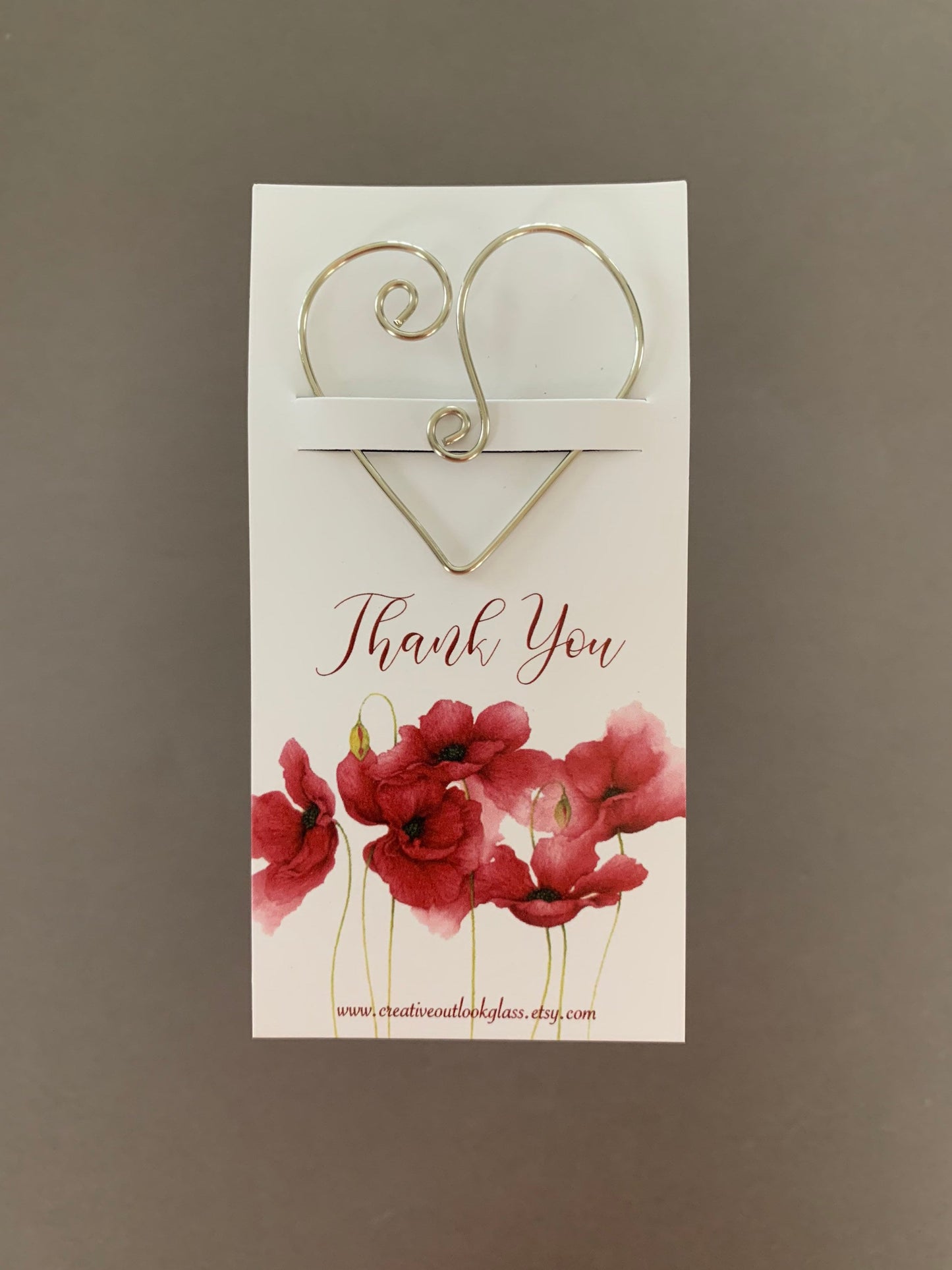 Heartfelt Gratitude: Metal Thank You Bookmark & Card – Small Token of Appreciation