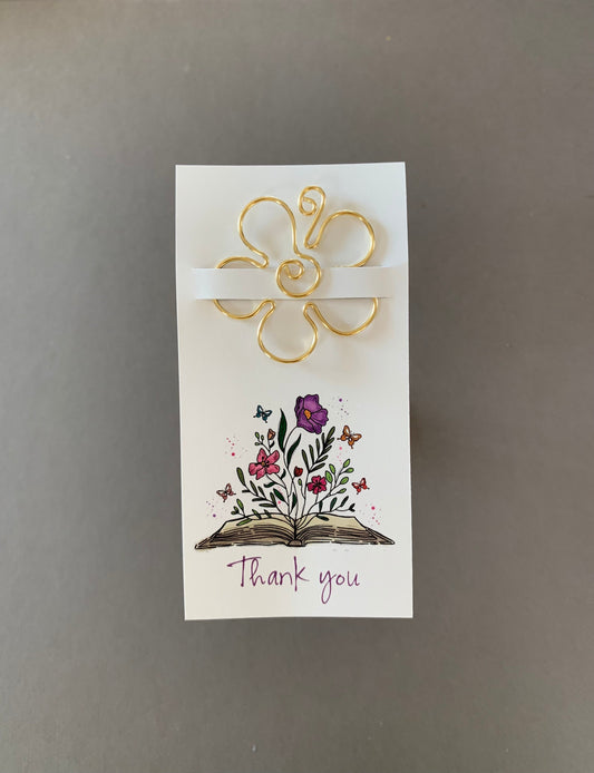 Thank You Gift, Thank You Card, Metal Bookmark, Small Token of Appreciation, Heart Bookmark, Gratitude Present